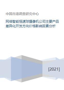 網(wǎng)絡(luò)智能恒速球攝像機(jī)企業(yè) 產(chǎn)品差異化開發(fā)方向與價格影響因素分析
